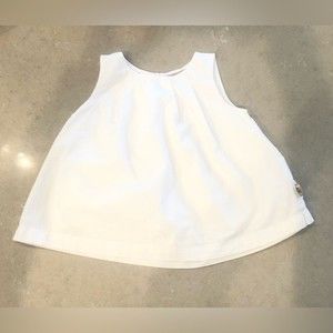 Pomp De Lux 3T Girls White Tank Top Cotton Sleeveless Sz EU 98 Cm about 3 Yrs